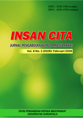 					View Vol. 8 No. 1 (2026):  Februari 2026-Insan Cita: Jurnal Pengabdian Kepada Masyarakat
				